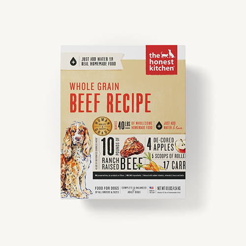 Honest kitchen top beef dog food