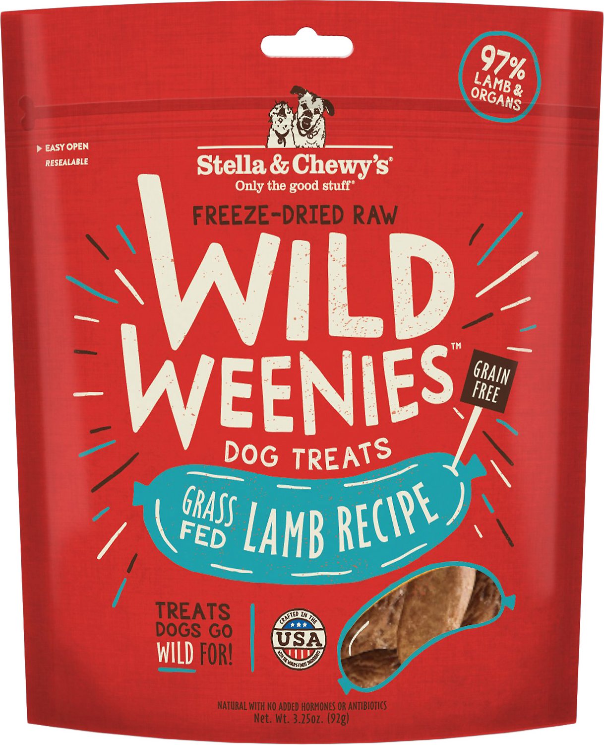 Stella & Chewy's Wild Weenies Treat - Lamb (3.25oz/92g)