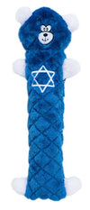 Zippy Paws Hannukkah Jigglerz Blue Bear Dog Toy